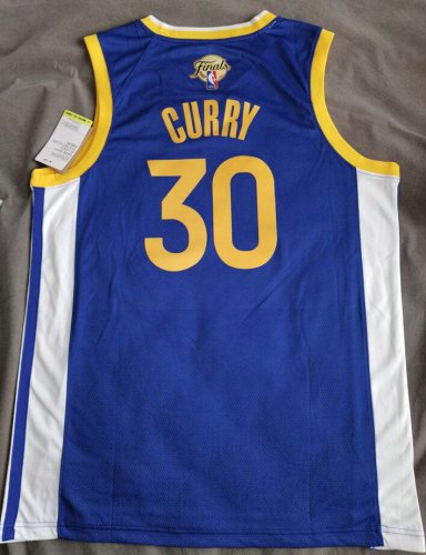 NBA 30 Curry warriors Champions Maillot bleu